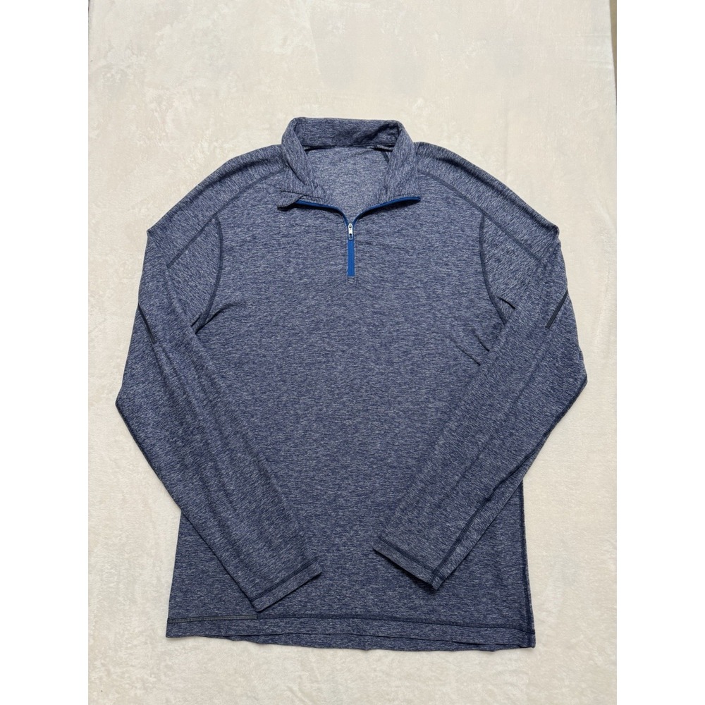 Lululemon Men's Blue 1/4 Zip Long Sleeve Pullover Size Large